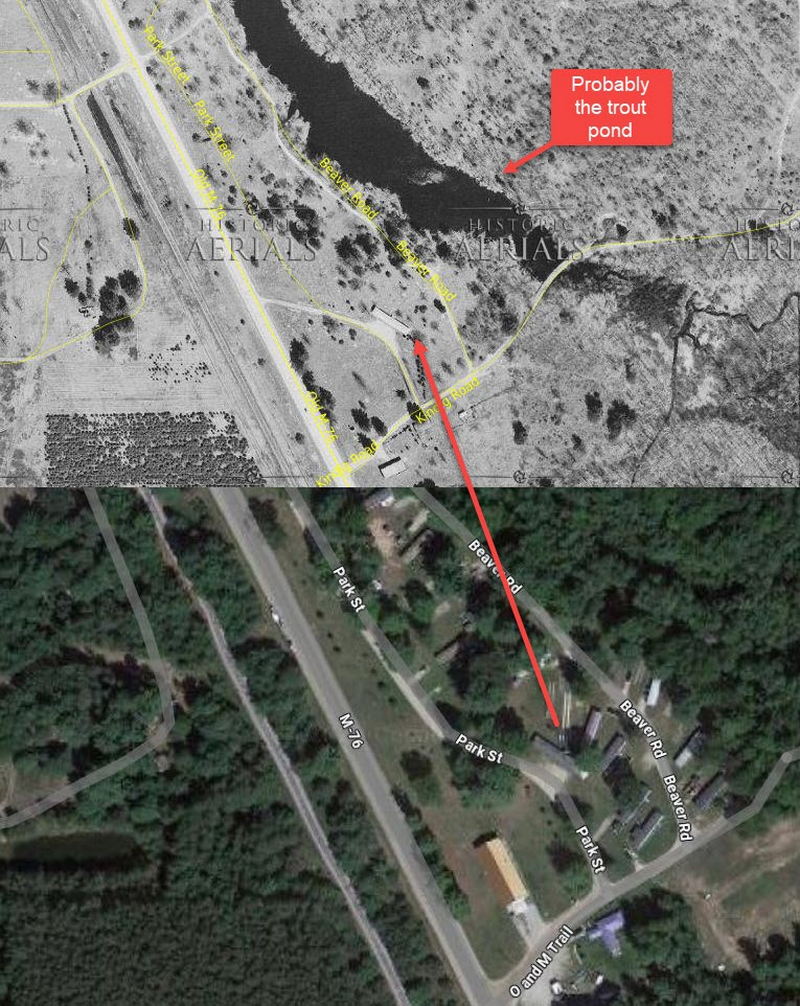 O and M Motel - Historical Aerial Vs Current (newer photo)